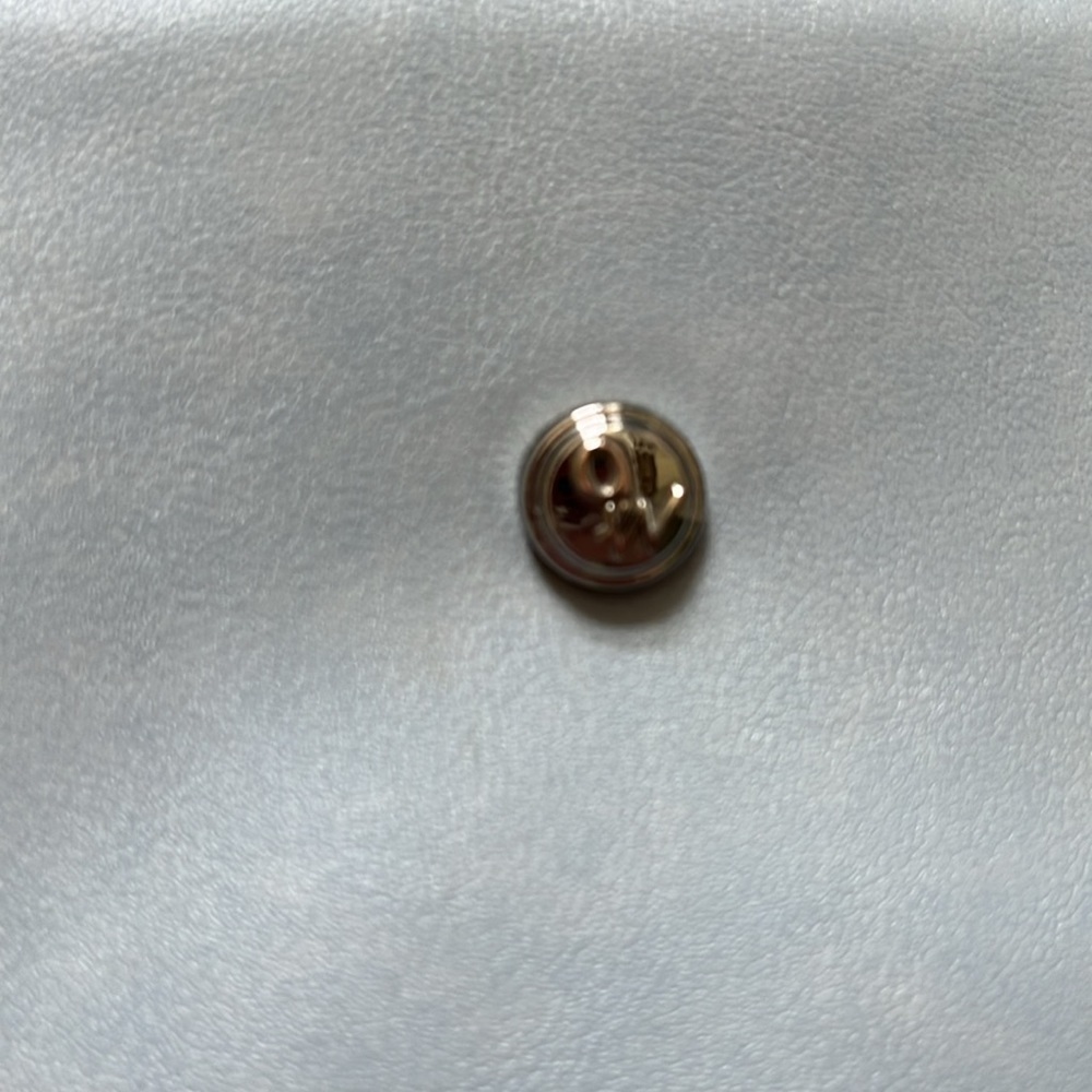 9West Maria Lopez Crossbody bag mini dome top Vegan leather light blue EUC - Picture 6 of 14